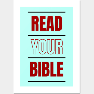 Read Your Bible Everyday | Christian Typography Posters and Art